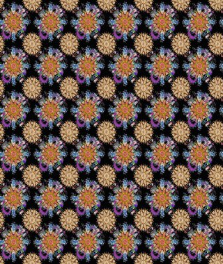 Raster - stok. Siyah ve kahverengi çiçekli kusursuz desen, suluboya çiçek deseni, sevimli çiçek, duvar kağıdı, kart veya kumaş için fayanslı.