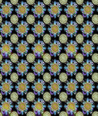 Raster illüstrasyonunda kusursuz çiçek deseni. Suluboya tarzında siyah ve nötr renkler üzerine çiçekler.