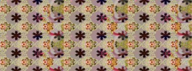 Güzel kumaş deseni. Hoş bir çiçek geçmişi var. Küçük çiçekteki kusursuz desen. Raster illüstrasyonu.
