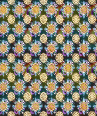 Yumuşak, bahar çiçekli arka plan. Yeşil ve bej renkli çiçekler. Raster çiçek desenli ve çiçekli..