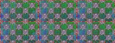 Çiçek deseni. Raster kusursuz. Güzel kumaş deseni. Renkli Bahar Temalı Kusursuz Arkaplan. Düz Çiçek Elementleri Tasarımı.