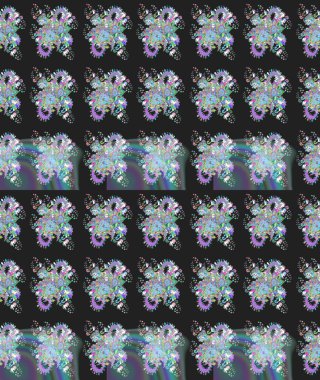 Çiçekli yaz çiçekleri. Kusursuz. Küçük renkli çiçekler. Moda baskıları için zarif bir şablon. Küçük çiçekte güzel bir desen. Motley illüstrasyonu.