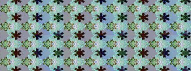 Renkli Bahar Teması eskiz kalıbı. Raster illüstrasyonundaki çiçek desenli çizim. Mavi ve nötr renklerde çiçekler. Düz Çiçek Elementleri Tasarımı.