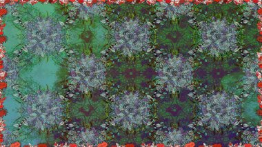 Eski usul. Raster illüstrasyonu. Raster. Tomurcukları çiçek olan sevimli bir çiçek deseni. Kusursuz bir geçmişi var. Kumaş, tekstil ve duvar kağıdı baskısı için..