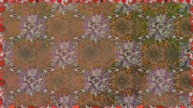 Raster güzel kumaş deseni. Soyut zerafet çiçek arka plan ile seamless modeli.