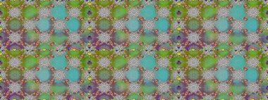 Renkli Bahar Temalı Kusursuz Arkaplan. Çiçek deseni. Raster kusursuz. Güzel kumaş deseni. Düz Çiçek Elementleri Tasarımı.