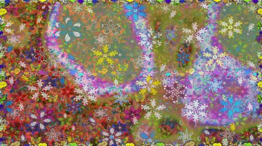 Raster illüstrasyon. Küçük çiçek sevimli çiçek desen. Sorun -suz.