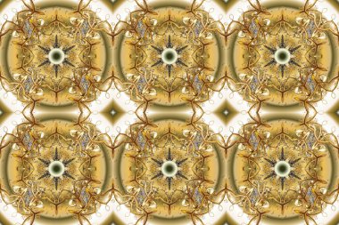 Bej, nötr ve kahverengi, altın elementlerle altın desenli. Raster oryantal süs. Geleneksel klasik altın desen. Barok tarzında kusursuz bir doğulu süsü..