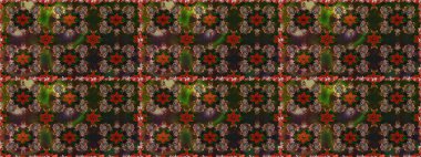 Küçük renkli çiçekler. Çiçekli bahar çiçekleri. Küçük çiçekte güzel bir desen. Moda baskıları için zarif bir şablon. Motley illüstrasyonu.