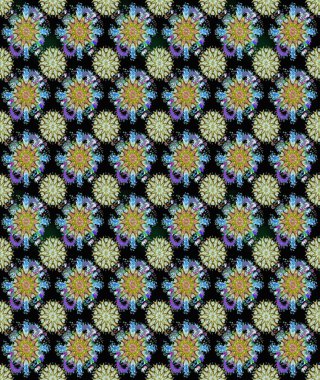 Raster illüstrasyonunda kusursuz çiçek deseni. Siyah ve nötr renkte çiçekler.