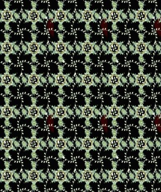 Yumuşak, bahar çiçekleri siyah ve nötr renklerde. Çiçekli, pürüzsüz bir desen. Raster çiçekleri klasik tarzda çizilmiş. Raster illüstrasyonu.