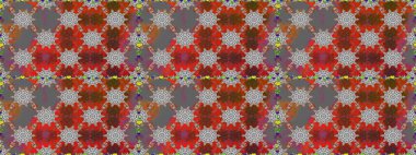 Tekstil, kumaş, ambalaj, hatıra defteri için hoş bir çiçek arkaplanı. Gri ve kahverengi arka planda. Çocuksu tasarım. Elle çizilmiş karalama çiçekleri ile pürüzsüz desen.