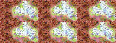 Çiçekle kusursuz desen. Renkli Bahar Temalı Kusursuz Arkaplan. Tarafsız ve kahverengi renkte çiçekler. Düz Çiçek Elementleri Tasarımı.