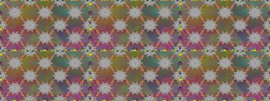 Gri ve kahverengi renkli şirin çiçek desenleri. Raster Modaya uygun kumaş deseni. Renkli Bahar Temalı Kusursuz Arkaplan. Düz Çiçek Elementleri Tasarımı.