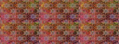 Kahverengi renklerde. Raster illüstrasyonu. Kahverengi renkte kahverengi papatya deseni.