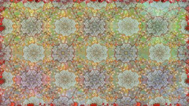 Organik elementler. Botanik kusursuz desen. Suluboya etkisi. Raster deseni.