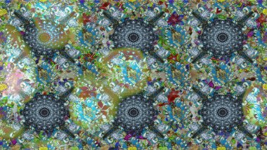 Suluboya kusursuz desen. Çiçekler suluboya tarzında mavi ve nötr renklerde. Çiçek izi.