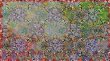 Gri ve nötr renkte çiçekler. Çiçekli karalama şeklinde Raster çiçek deseni. Yumuşak, yaz çiçekli arka plan.