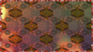 Manzaralı çiçek deseni. Üst manzara, yumuşak kahverengi ve gri renkli. Sevgililer günü ve tebrik kartı konsepti için şık bir davetiye. Çiçek kompozisyonu, el boyası, hassas şablon..