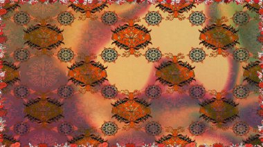 Raster deseni. Çiçekli, suluboya desenli kusursuz çiçek deseni. Süslü kumaş deseni.