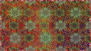 Tekstil, kumaş, kapaklar, duvar kağıtları, baskı, naylon, yapıştırma, örgü, dekupaj için çiçeksiz arkaplan. Küçük kahverengi ve yeşil çiçeklerle oldukça kaliteli besin torbası deseni.