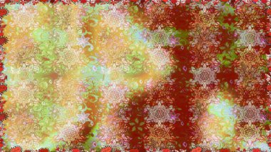 Kabile sanatı boho baskısı, klasik çiçek arkaplanı. Soyut etnik raster kusursuz desen. Arkaplan dokusu, duvar kağıdı, çiçek teması nötr ve bej renklerinde.