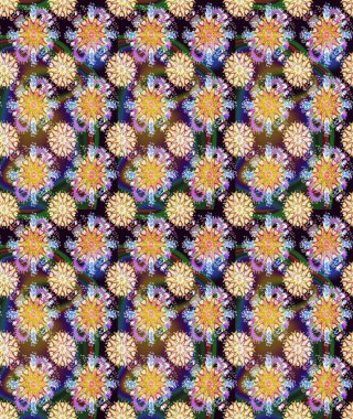 Tarafsız ve kahverengi renklerde. Güzel kumaş deseni. Raster illüstrasyonunda kusursuz çiçek deseni. Raster illüstrasyonu.