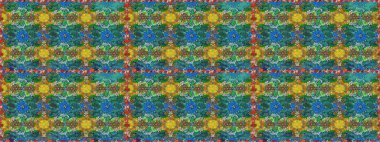 Halk tarzı. Modern çiçek arkaplanı. Parlak renkli çiçekleri ve yeşil renkli yaprakları olan kusursuz çiçek desenleri. Moda baskıları için zarif bir şablon.