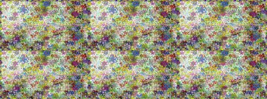 Raster illüstrasyonunda kusursuz çiçek deseni. Suluboya tarzında nötr renkler üzerine çiçekler.