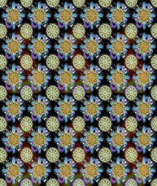 Raster illüstrasyonu. Siyah ve nötr renklerde çiçekler. Kusursuz çiçek deseni duvar kağıdı için kullanılabilir.