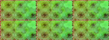 Nazik, narin çiçek arkaplanı. Çiçekli karalama şeklinde Raster çiçek deseni. Yeşil renkte çiçekler.