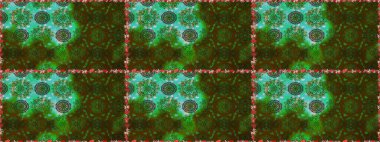 Üst manzara, yumuşak stil. Çiçek kompozisyonu, el boyası, hassas şablon. Yeşil renkte manzaralı çiçek deseni. Sevgililer günü ve tebrik kartı konsepti için şık bir davet.