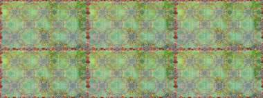 Şablon, pürüzsüz, çiçekli kenar. Çiçek çelengi. Güzel, parlak, pürüzsüz kumaş, tuval. Kıvırcık, parlak örgü. Eski moda arka plan. Raster illüstrasyonu.