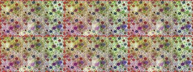 Çiçekli bahar çiçekleri. Küçük çiçekte güzel bir desen. Küçük renkli çiçekler. Moda baskıları için zarif bir şablon. Motley illüstrasyonu. Kusursuz..