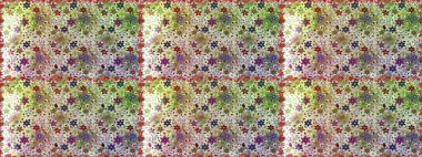 Parlak çiçekli kolaj çiçekleri tarafsız ve bej rengi. Çiçekli zambaklar kusursuz bir arka plan. Çiçek tasarımı için inanılmaz kolaj cennet tarzı..