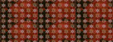 Karalama çiçekleri kusursuz desen. Sanat ilham verici ve kırmızı stil çiçekler ve arka plan bırakır. Kahverengi ve kırmızı el çizimi desen. Raster deseni.