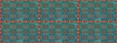 Çiçeklerle suluboya desenli çiçek deseni. Raster illüstrasyonu. Mavi ve yeşil renkli güzel tekstil.