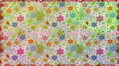 Çiçek deseni. Şatafatlı bahar bahçesi dokusu. Çiçeksiz arka plan. Raster illüstrasyonu.