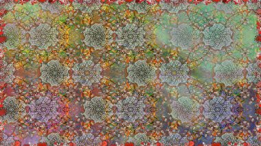 Düz Çiçek Elementleri Tasarımı. Kusursuz Renksiz Bahar Temalı Kusursuz Arkaplan. Sevimli çiçek raster deseni. Kahverengi ve gri renkte çiçekler.