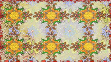 Tarafsız ve bej renkli vadi çiçekleri. Raster dikişsiz çiçek deseni.