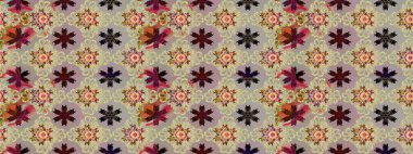 Bej renklerde. Çiçek. Raster illüstrasyonu. Taslak dekoratif arka plan, çiçek mandala.