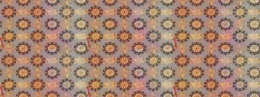 Çiçek duvar kâğıdı. Gri ve bej renkli şirin tekstil. Renkli, pürüzsüz desen. Raster illüstrasyonu. Çiçek arka planı.