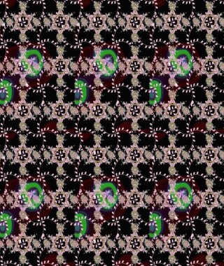 Siyah ve nötr renklerde çiçek desenleri yok, el yapımı papatyalar, papatyalar. Tekrar eden çiçek arkaplanı, zarif siyah ve nötr çiçek duvar kağıdı.