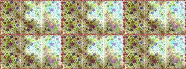 Raster deseni. Çiçekli, suluboya desenli kusursuz çiçek deseni. Süslü kumaş deseni.