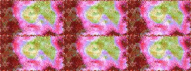 Renkli Bahar Temalı Kusursuz Arkaplan. Zentangle soyut çiçekleri. Güzel kumaş deseni. Raster illüstrasyonu. Karalama çiçeği. Düz Çiçek Elementleri Tasarımı.