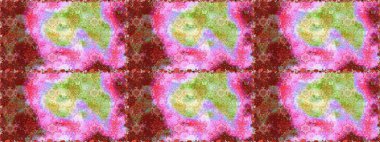 Renkli Bahar Temalı Kusursuz Arkaplan. Zentangle soyut çiçekleri. Güzel kumaş deseni. Raster illüstrasyonu. Karalama çiçeği. Düz Çiçek Elementleri Tasarımı.