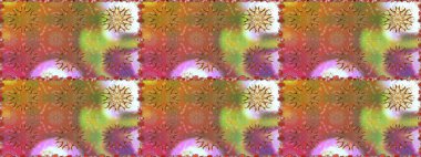 Çiçeksel kahverengi, pürüzsüz desen. Klasik taslak çizimi. Raster çiçek izi..