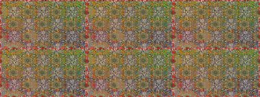 Kahverengi renkli çiçekler. Raster illüstrasyonu. Kusursuz çiçek deseni duvar kağıdı için kullanılabilir.