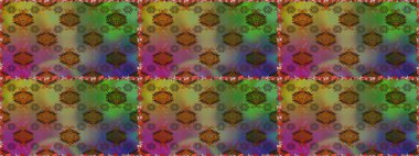 Karalama çiçeği. Raster illüstrasyonu. Renkli Bahar Temalı Kusursuz Arkaplan. Güzel kumaş deseni. Zentangle soyut çiçekleri. Düz Çiçek Elementleri Tasarımı.