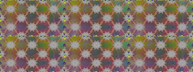 Raster illüstrasyonunda kusursuz çiçek deseni. Gri ve kahverengi renklerde. Güzel kumaş deseni. Raster illüstrasyonu.